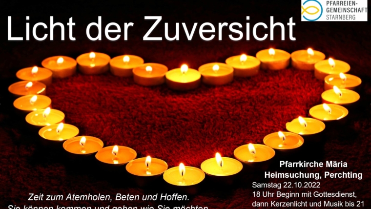 Licht der Zuversicht am Samstag, 22.10.2022