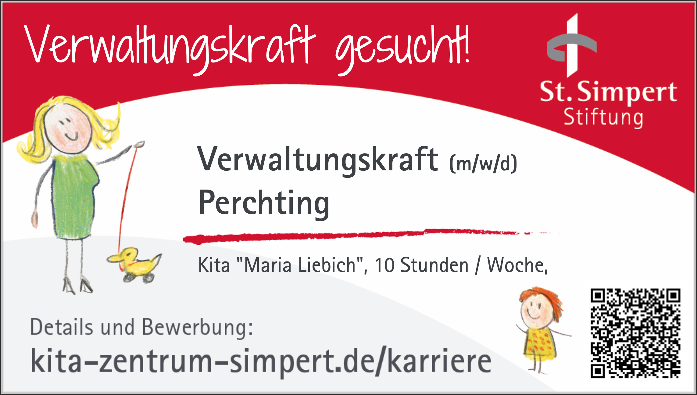 Stellenangebot Verwaltungskraft (m/w/d) in Teilzeit in Perchting